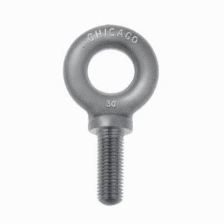 CHICAGO HARDWARE Machinery Eye Bolt With Shoulder, 1-1/4"-7, 3 in Shank, 2-3/16 in ID, Steel 13031 8
